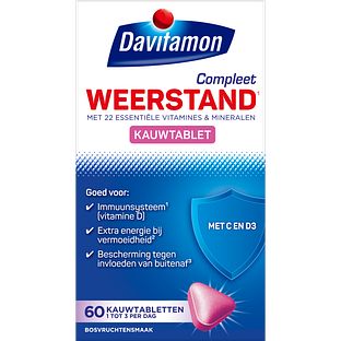 Davitamon Compleet Weerstand Kauwvitamines Bosvruchten 60KTB