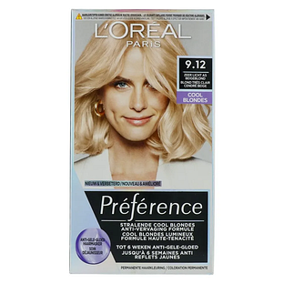 L'Oréal Paris Préférence Cool Blondes 9.12 Zeer Licht As Beigeblond 1ST