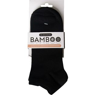 Naproz Bamboo Airco Shortsokken 3-Pack Zwart 43-47 3PR