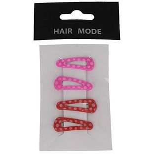 Hair Mode Klik Klak Rood/Roze 4ST