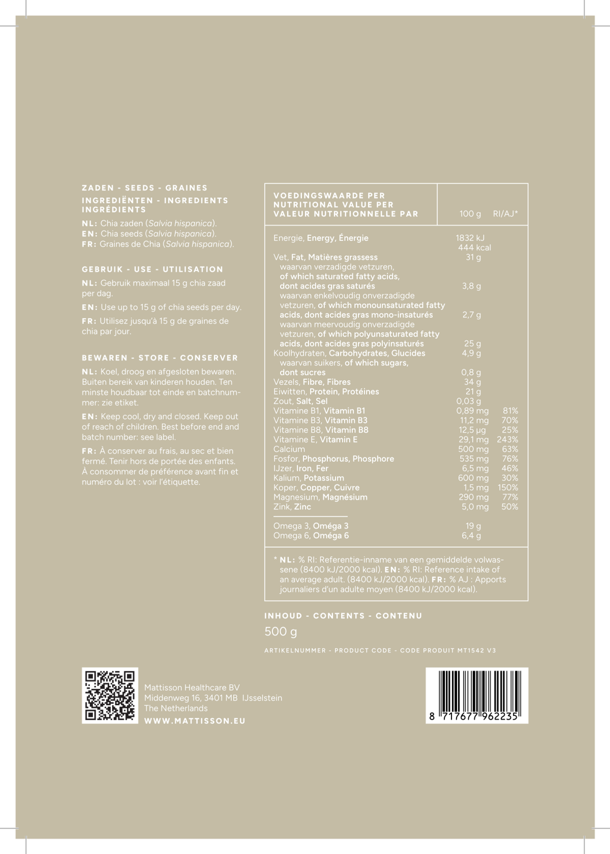 Absolute Chia Zaden afbeelding van document #1, label