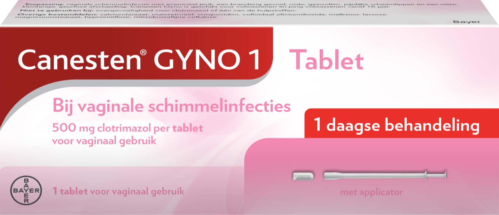 Canesten Gyno 1 Tablet - 1 daagse behandeling afbeelding