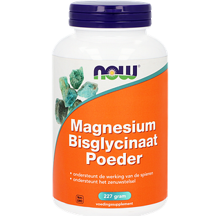 NOW Magnesium Bisglycinaat Poeder 227GR NOW Magnesium Bisglycinaat Poeder 227GR