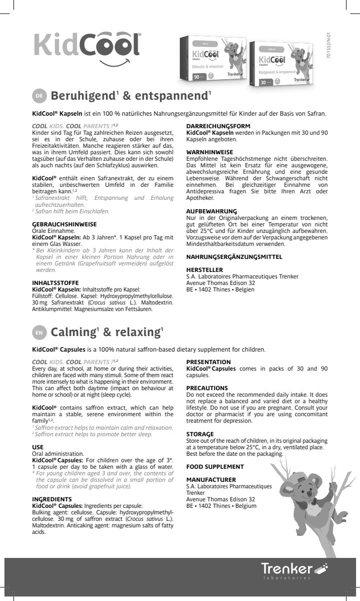 Kidcool Rustgevend¹ & Ontspannend¹ Capsules afbeelding van document #2, instructions