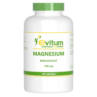 Elvitum Magnesium Bisglycinaat 130mg Tabletten 180TB