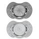 Difrax LOVI Dynamic Pacifier 6-18 Months Harmony Dark Grey Light Grey - Fopspeen 2ST
