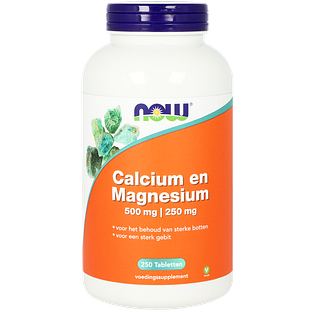 NOW Calcium en Magnesium Tabletten 250TB