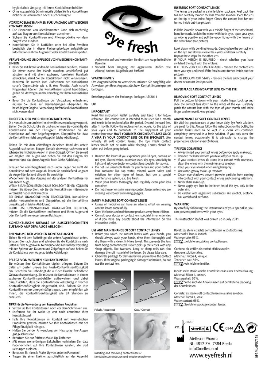 Maandlenzen -2.50 afbeelding van document #2, instructions