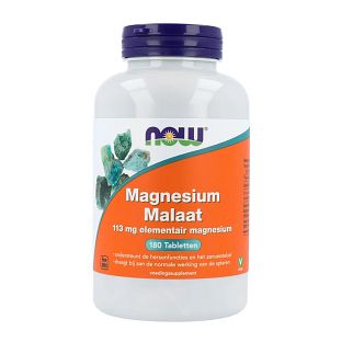 NOW Magnesium Malaat Tabletten 180TB