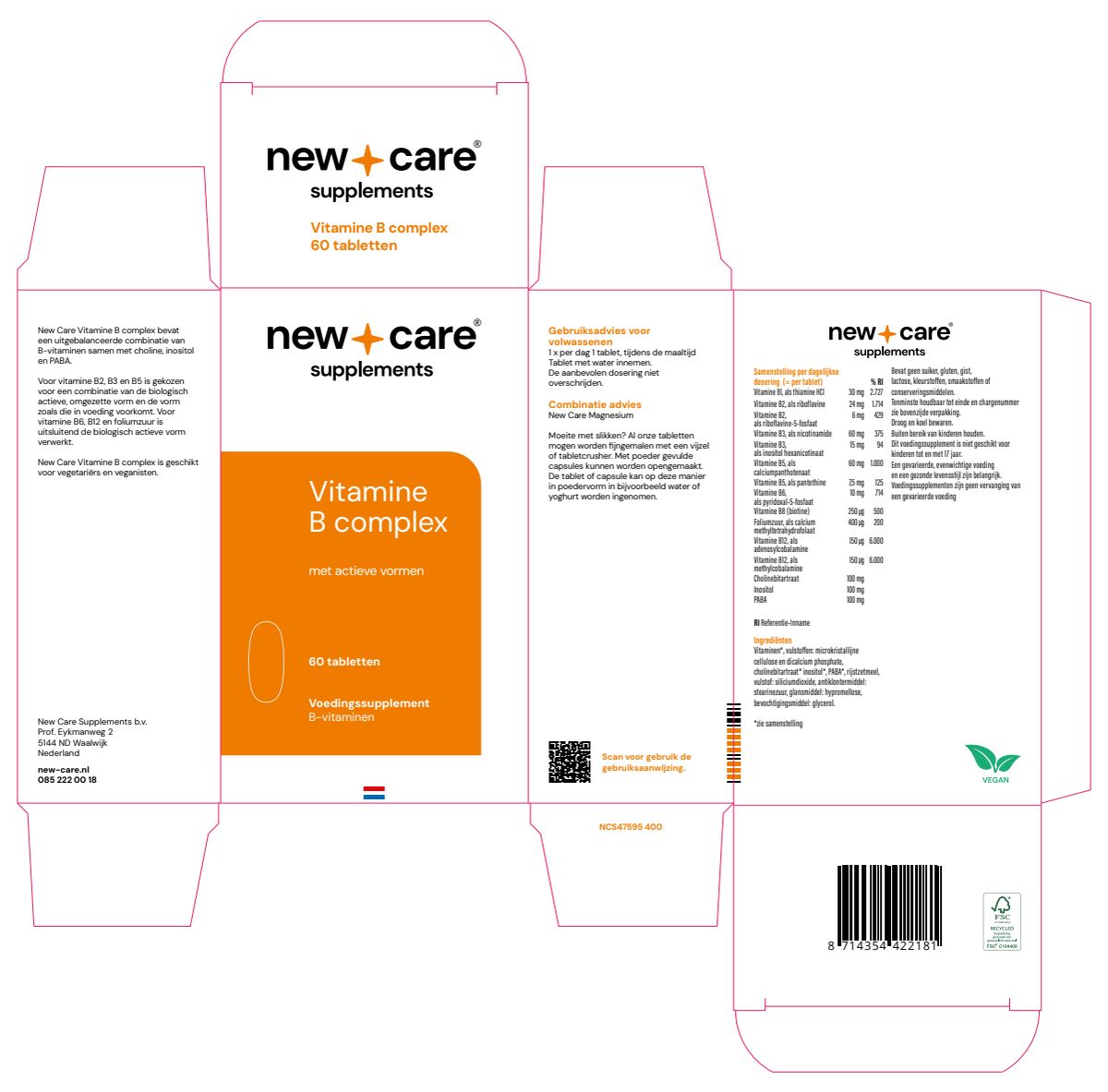 Vitamine B Complex Tabletten afbeelding van document #1, instructions