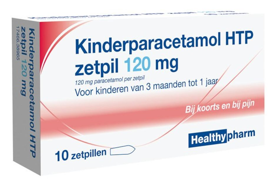 Healthypharm Kinderparacetamol Zetpil 120mg afbeelding