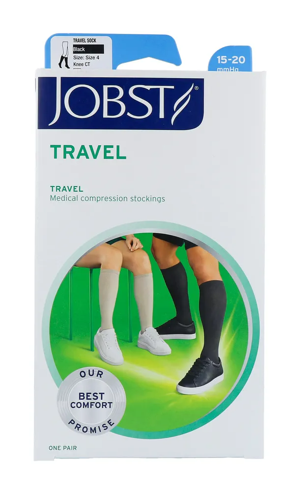 Jobst Travel Socks Zwart 43-44 afbeelding 1