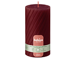 Bolsius Rustiek Twisted Ribbed Stompkaars Red Velvet 1ST