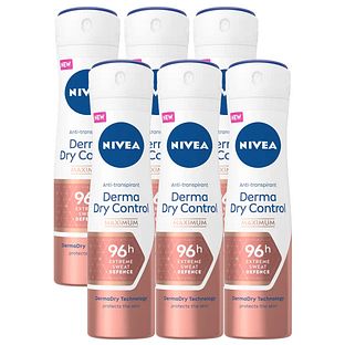 Nivea Derma Dry Control Anti-transpirant Spray Voordeelverpakking 6x150ML