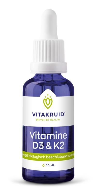 Vitakruid Vitamine D3 & K2 (MenaQ7®) met druppelpipet 30ML