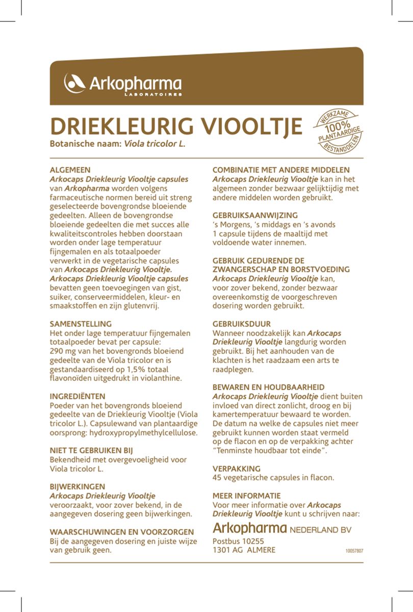 Driekleurig Viooltje Capsules afbeelding van document #1, instructions