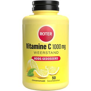 Roter Vitamine C 1000 mg Hoog Gedoseerd Citroensmaak Kauwtabletten 50TB