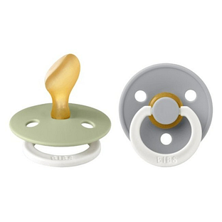 BIBS Glow Fopspeen 6-18 Maanden Anatomic Sage/Cloud 2ST