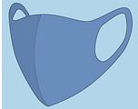 Interstat Mondkapje Blauw One Size - Uitwasbaar 1ST