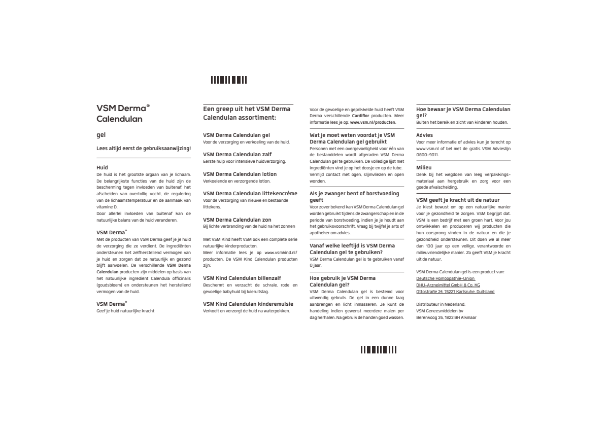 Derma Calendulan Gel afbeelding van document #1, instructions