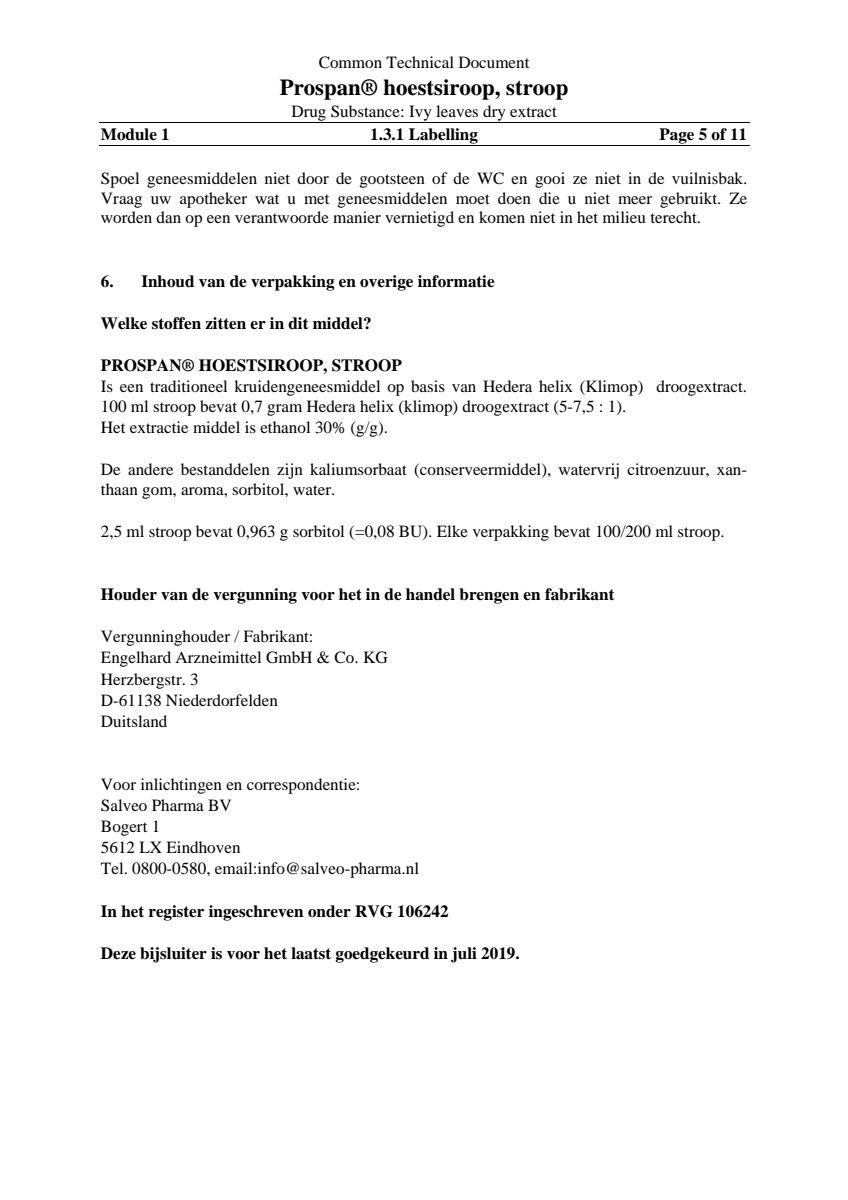 Hoestsiroop Sticks - bij vastzittende hoest en kriebelhoest afbeelding van document #5, leaflet