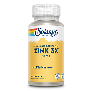 Solaray Zink 3-voudig 15mg Capsules 100CP