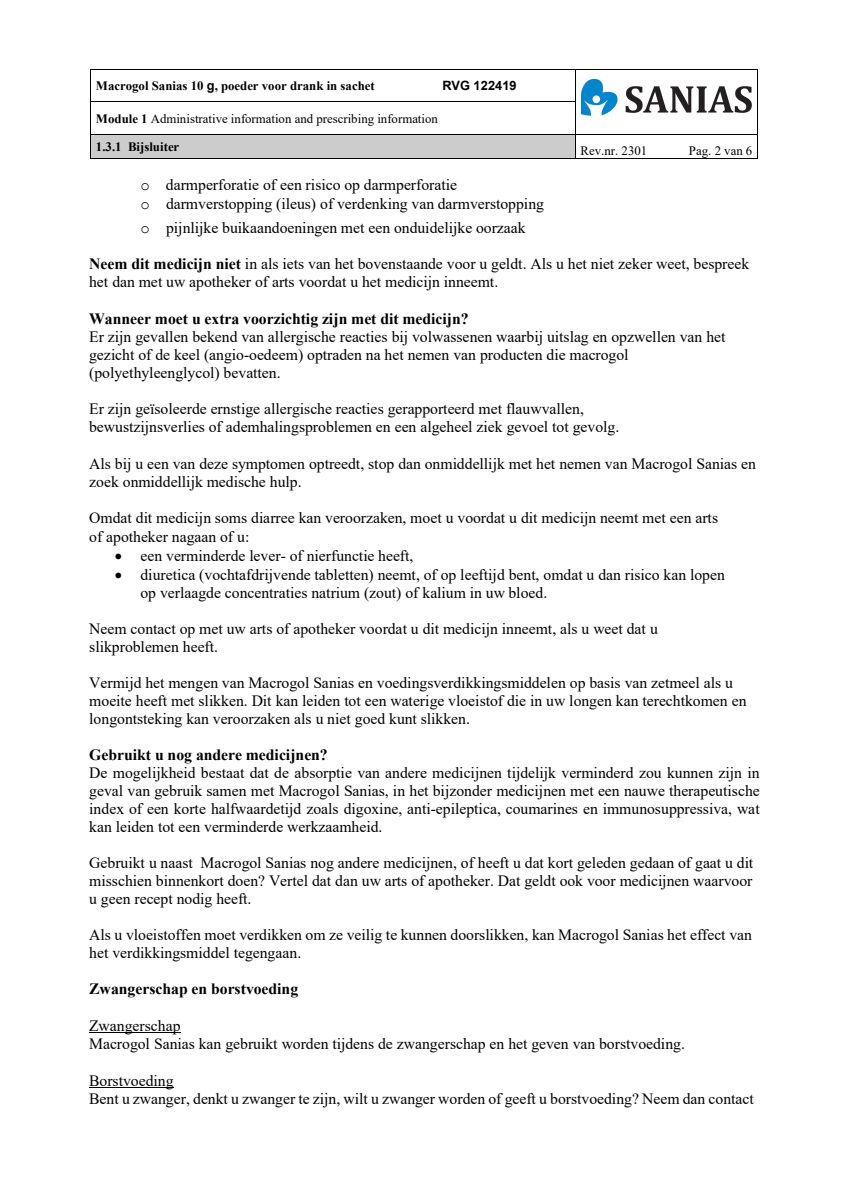 Macrogol Poeder 10gr afbeelding van document #2, leaflet