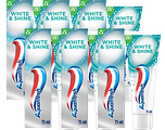 Aquafresh White & Shine Tandpasta - voor stralende en wittere tanden Multiverpakking 6x75ML