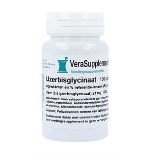 VeraSupplements Ijzerbisglycinaat Tabletten 100TB