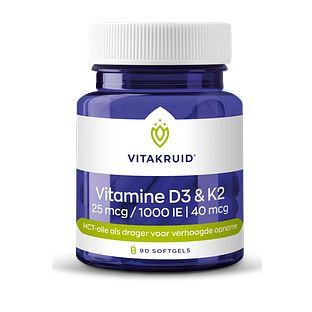 Vitakruid Vitamine D3 & k2 Softgels 90SG
