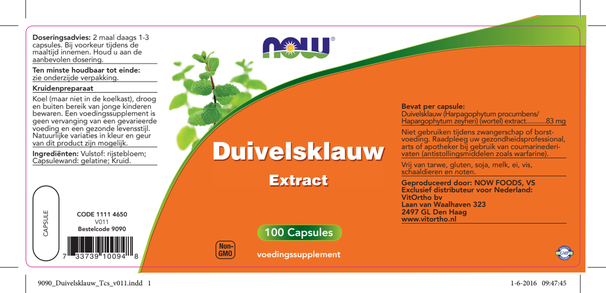 Duivelsklauw Extract Capsules afbeelding van document #1, label