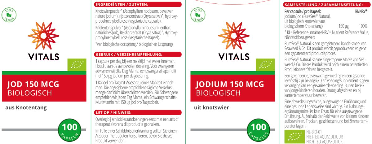 Jodium Biologisch Capsules afbeelding van document #1, label