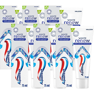 Aquafresh White Renew Long Lasting Whitening Tandpasta Multiverpakking 6x75ML