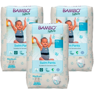 Bambo Nature Swim Pants Medium Multiverpakking 3x12ST
