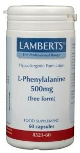 Lamberts L-phenylalanine 500mg Capsules