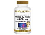 Golden Naturals Vitamine K2 200mcg & D3 25mcg Capsules 180VCP