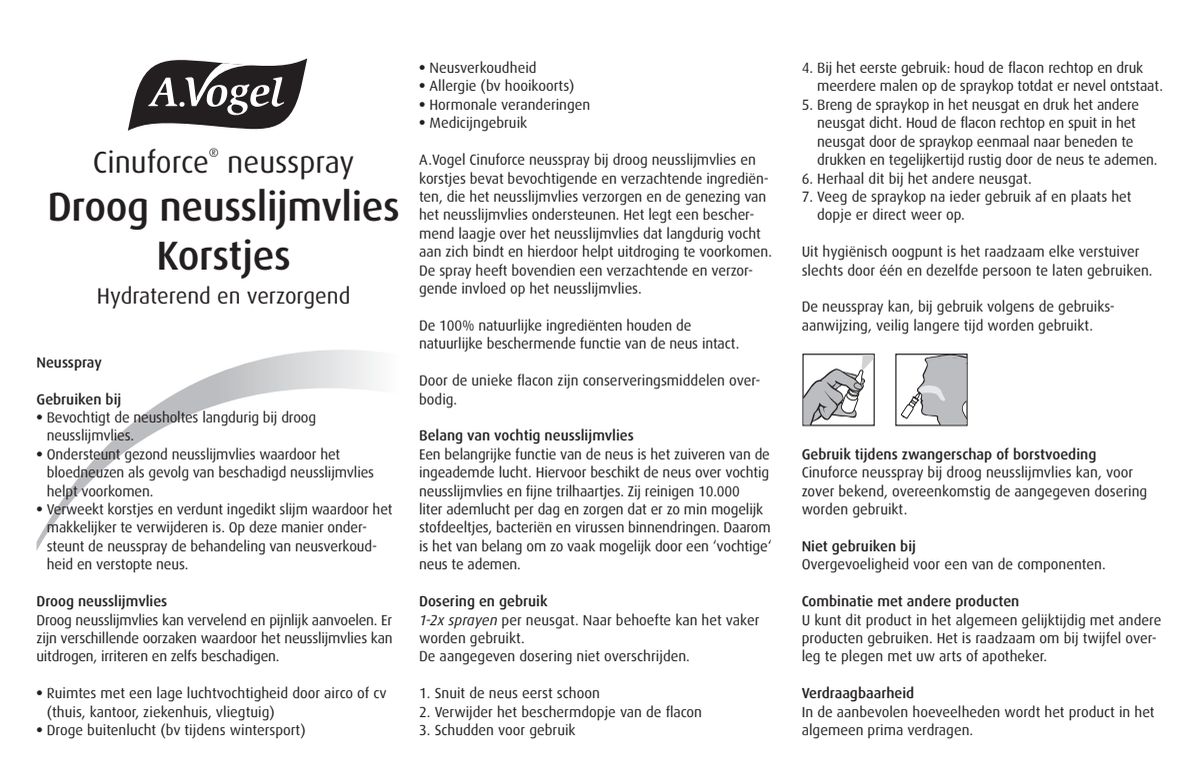 Cinuforce Neusspray Sterk + Neusspray Droog Neusslijmvlies & Korstjes Combiverpakking afbeelding van document #1, instructions