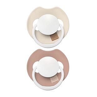 Difrax LOVI Fopspeen Dynamisch 18m+ Prime Glow Ivory Blush 2ST