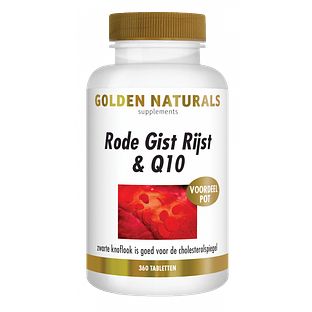 Golden Naturals Rode Gist Rijst & Q10 Tabletten 360VTB