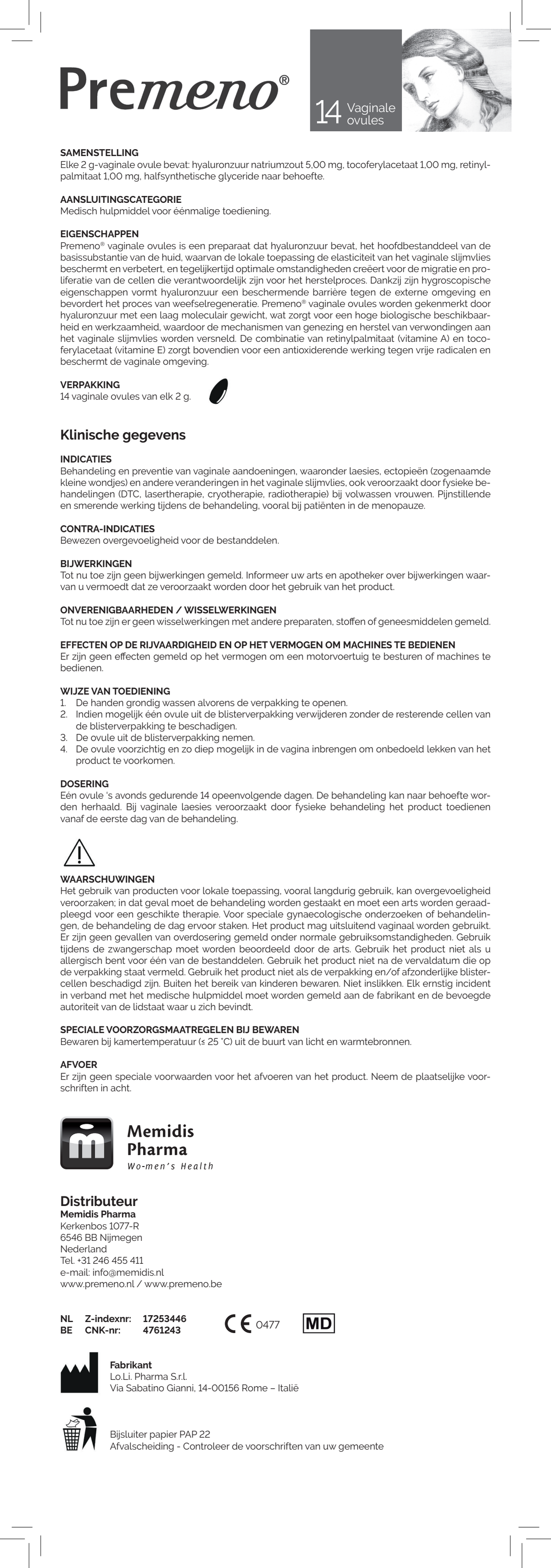 Vaginale Ovules afbeelding van document #1, instructions