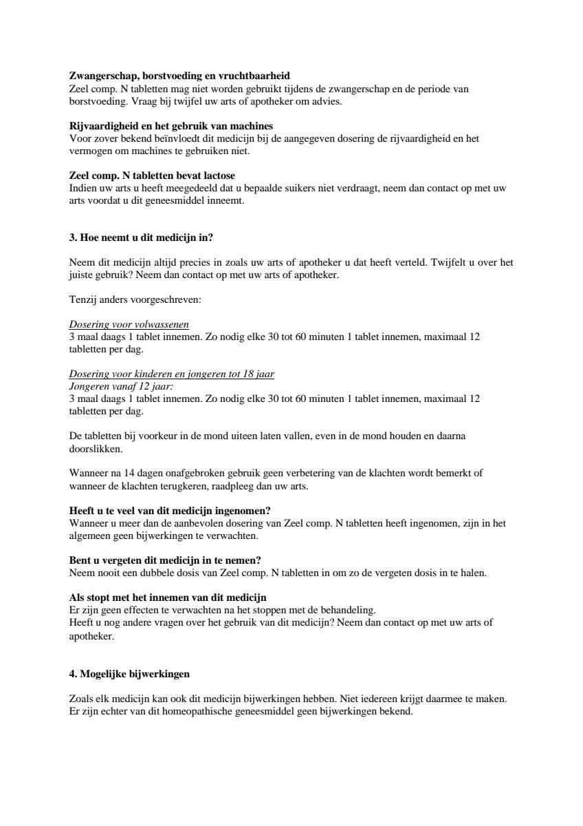Zeel Compositum N Tabletten afbeelding van document #2, leaflet