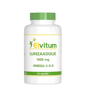 Elvitum Lijnzaadolie 1000mg Omega 3-6-9 Capsules 90CP Elvitum Lijnzaadolie 1000mg Omega 3-6-9 Capsules 90CP