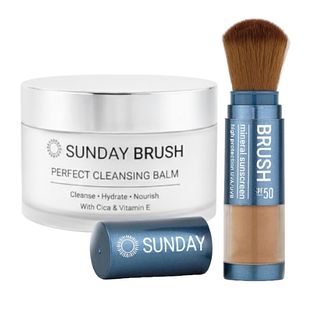 Sunday Brush Protect & Cleanse Set - Tan 2 Stuks