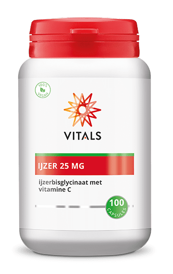 Vitals IJzer 25mg Capsules 100CP