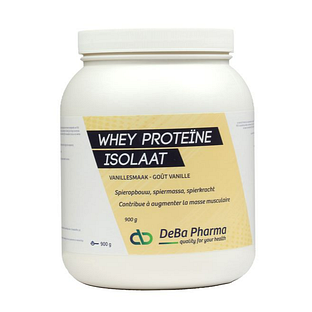 DeBa Pharma Whey Proteïne Isolaat Vanille Poeder 900GR DeBa Pharma Whey Proteïne Isolaat Vanille Poeder 900GR