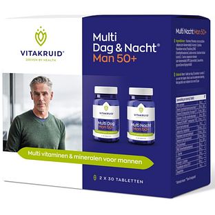 Vitakruid Multi Dag & Nacht Man 50+ 100% Vegan 2 x 30 60TB Vitakruid Multi Dag & Nacht Man 50+ 100% Vegan 2 x 30 60TB