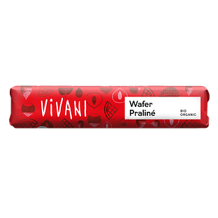 Vivani Chocoladereep Wafer Praliné 40GR Vivani Chocoladereep Wafer Praliné 40GR