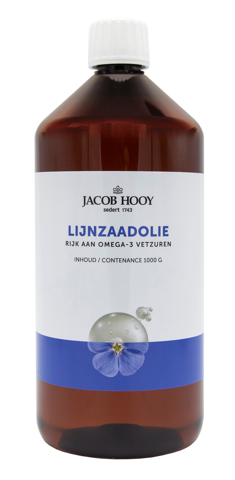 Hooy Lijnzaadolie Koudgeperst 1lt afbeelding