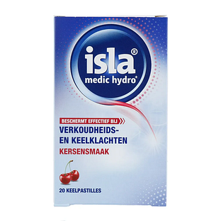 isla Medic Hydro+ Kersen Keelpastilles - bij verkoudheids- en keelklachten 20ST