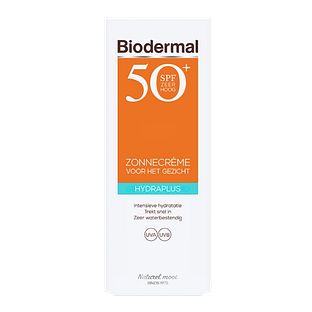Biodermal Hydraplus Zonnecrème Gezicht SPF50+ 50ML Biodermal Hydraplus Zonnecrème Gezicht SPF50+ 50ML